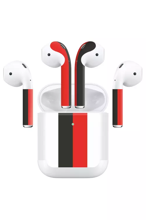 Airpods (Gen 2 Wireless) Kaplama Siyah Beyaz Kırmızı