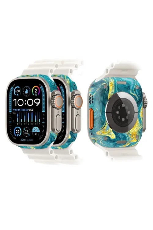Apple Watch Kaplama Mistik Turkuaz Dalga