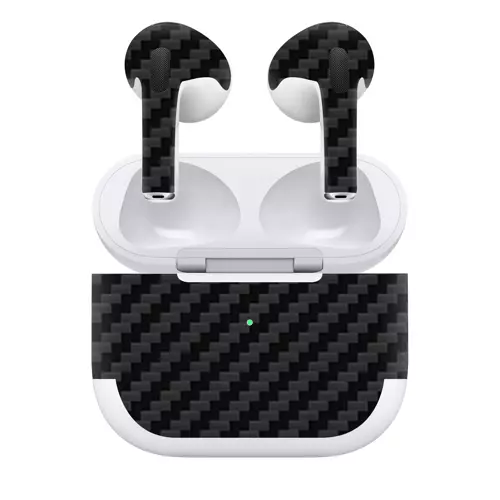 Airpods 3 Kaplama Siyah Karbon Fiber