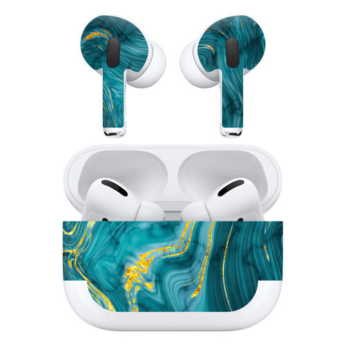 Airpods Pro Kaplama Mistik Turkuaz Dalga
