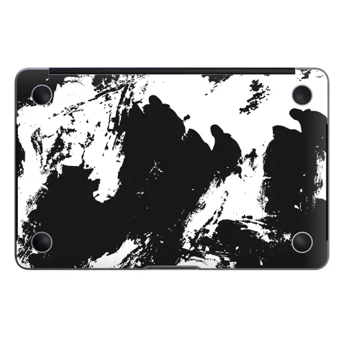 Macbook Air 13" (2018-2019) Kaplama - Siyah Beyaz