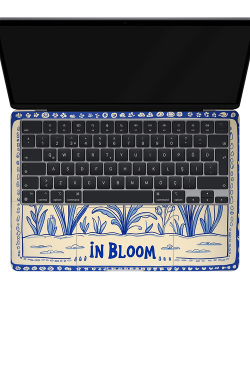 Macbook Air 13" (2022 M2) Kaplama - Porselen Çiçekler