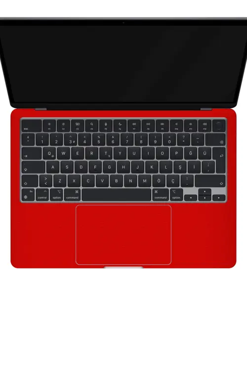 Macbook Air 13" (2022 M2) Kaplama - Dokulu Kırmızı