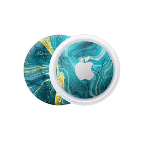 Apple Airtag Kaplama Mistik Turkuaz Dalga