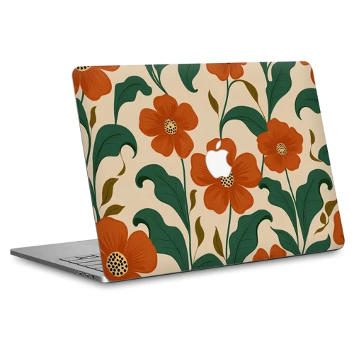 Macbook Pro 13" (2022 M2) Kaplama - Kırmızı Çiçek