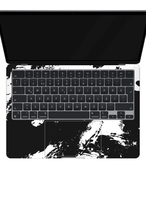 Macbook Air 13" (2022 M2) Kaplama - Siyah Beyaz