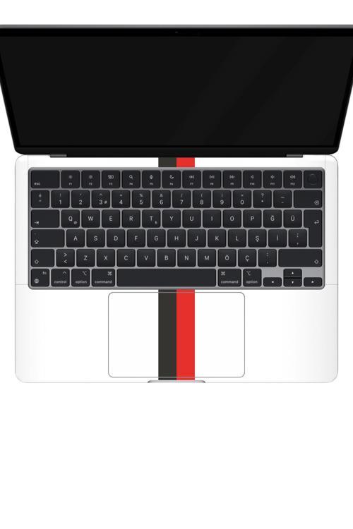 Macbook Air 13" (2022 M2) Kaplama - Siyah Beyaz Kırmızı
