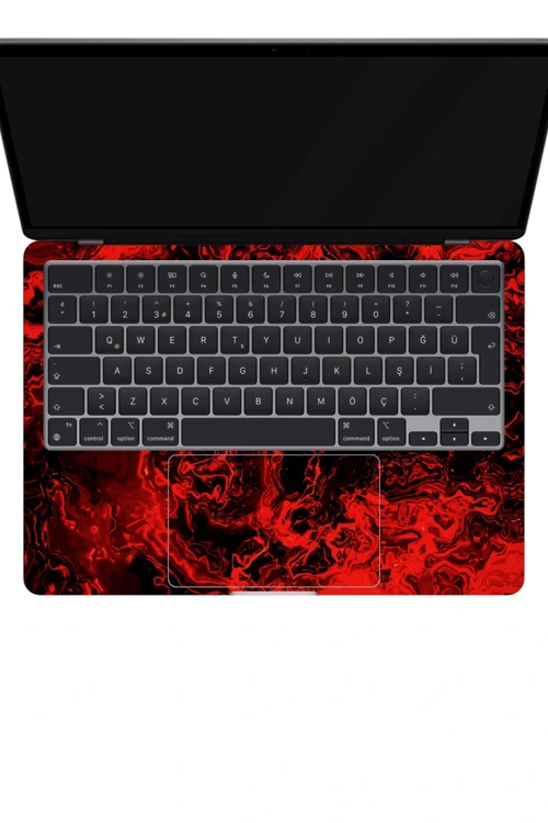 Macbook Air 13" (2024 M3) Kaplama - Mistik Kırmızı Alev
