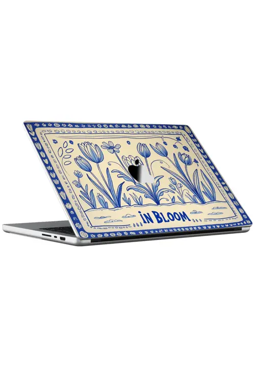Macbook Pro 16" (2023 M3) Kaplama - Porselen Çiçekler