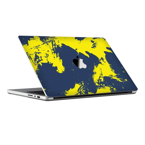Macbook Pro 16" (2023 M3) Kaplama - Sarı Lacivert