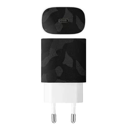 Samsung 25W Şarj Aleti Kaplama Siyah Kamuflaj