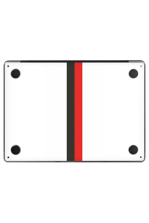 Macbook Air 13" (2024 M3) Kaplama - Siyah Beyaz Kırmızı