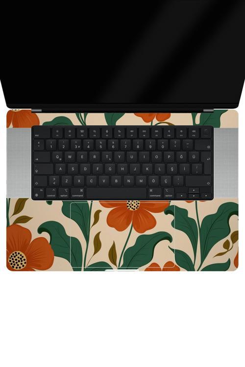 Macbook Pro 14" (2021 M1) Kaplama - Kırmızı Çiçek