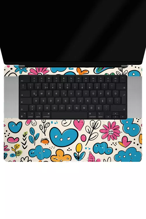 Macbook Pro 16" (2023 M2) Kaplama - Renkli Bahçe