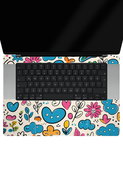 Macbook Pro 14" (2023 M2) Kaplama - Renkli Bahçe