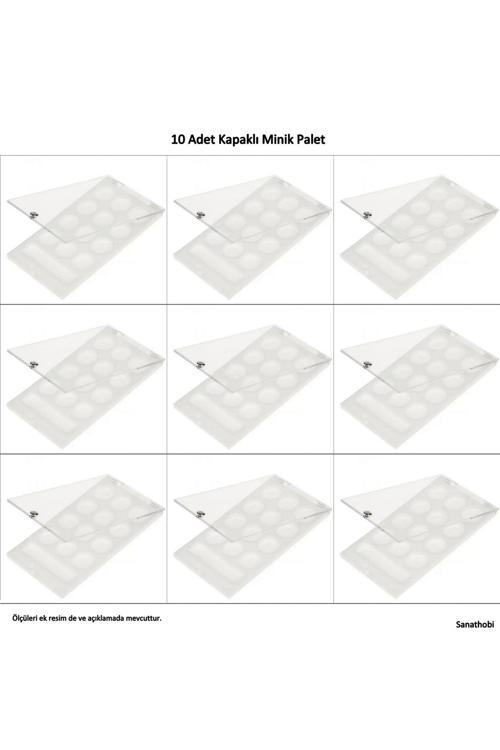 Kapaklı Minik Palet, Piknik Palet, Saklama Kutusu, 13 Bölmeli 12X7Cm-10 Adet