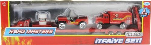 Die Cast Metal Tırlı ve Jeepli İtfaiye Seti