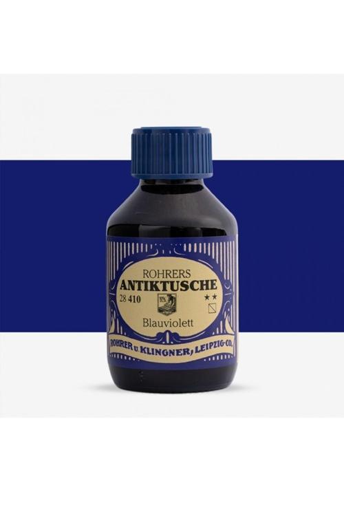 Rohrer &Klingner Antik Mürekkep 28-Modern Sanatçılar İçin Profesyonel Mürekkep 100Ml 410-Blauviolett