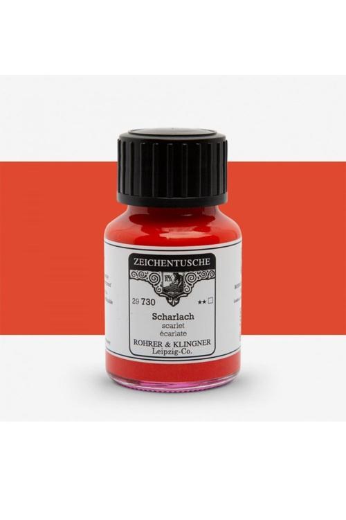 Kaligrafi Mürekkebi Zeichentusche 29-Airbrush-Fırça-Divit-Sulu Boya 50Ml-730-Scarlet