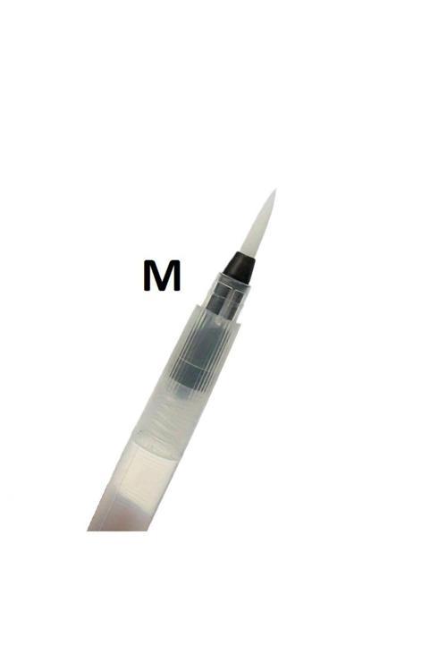 Fırça Uçlu, Brush Pen, Suluboya Fırçaları, Su Ve Mürekkep Hazneli Fırça Kalem-M Beden