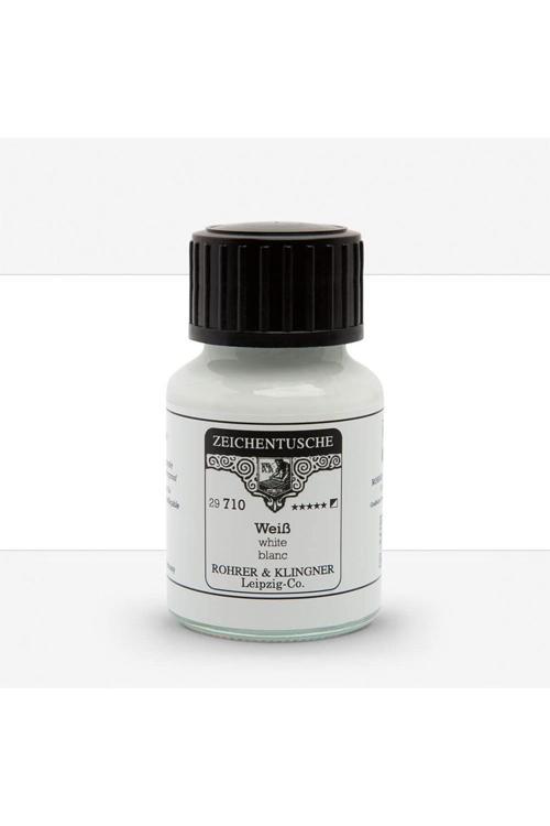 Kaligrafi Mürekkebi Zeichentusche 29-Airbrush-Fırça-Divit-Sulu Boya 50Ml-710-White