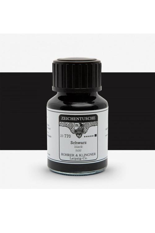 Kaligrafi Mürekkebi Zeichentusche 29-Airbrush-Fırça-Divit-Sulu Boya 50Ml-770-Black