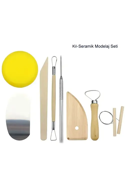 Modelaj Seti, Kil, Seramik, , Çömlekçilik, Heykeltraş, Modelleme-8 Parça