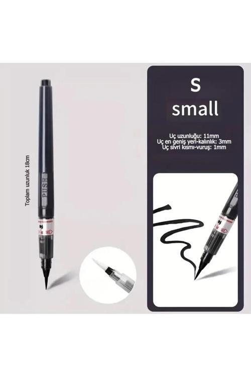 Brush Pen, Hazneli Fırça Uçlu Kalem, Çini, Seramik, Tahrir Fırçası, Çizim Fırça, 1 Adet-S
