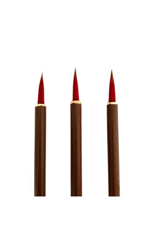 Tahrir Fırçası Kurt Kılı No:3-Çini, Seramik, Tezhip, Minyatür, Kalın Gövde, Brush-3 Adet