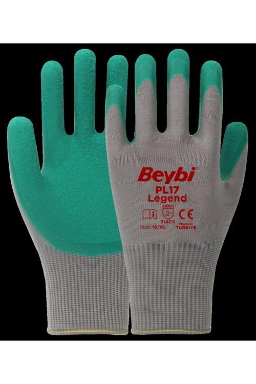 Pl17 Legend Polyester Örme Lateks Camcı İş Eldiven (12 Çift)