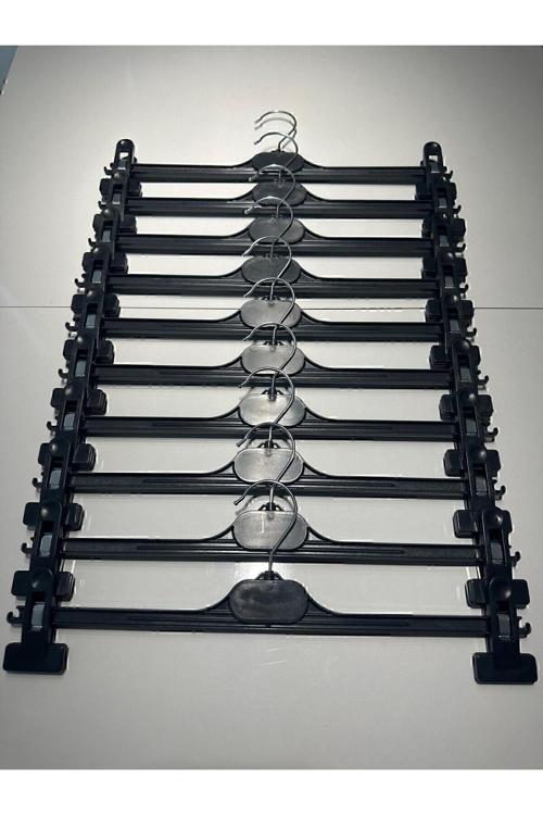 10 Adet Mandallı Pantolon - Etek Askısı - Metal Kıskaç - Kırışma Önleyici Sünger