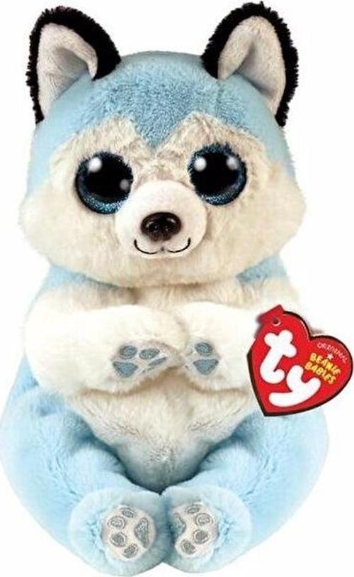 Beanie Babies Oturan Mavi Peluş Husky Köpek Thunder 15 cm
