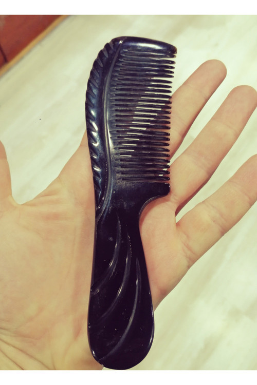 Manda Boynuzu Kemik Tarak Antistatik Küçük Boy Kısa Ve Orta Boy Saçlar İçin Uygun