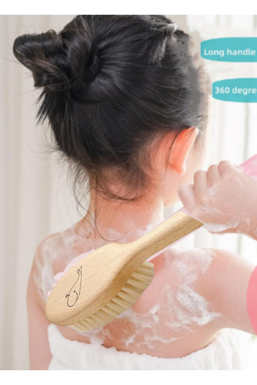 Çocuklar İçin Duş Fırçası, Banyoyu Sevdiren Yumuşak Kıllı Vücut Fırçası, Köpüklü Duş Keyfi