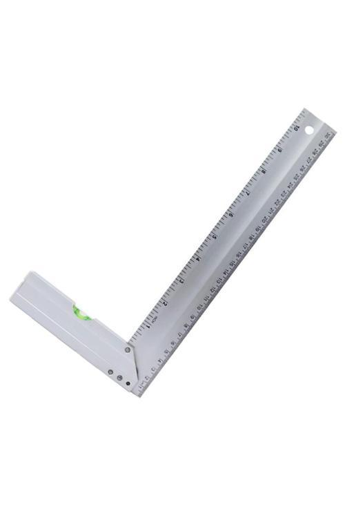 First Su Terazili Alüminyum Marangoz Gönyesi L Cetvel 25 cm