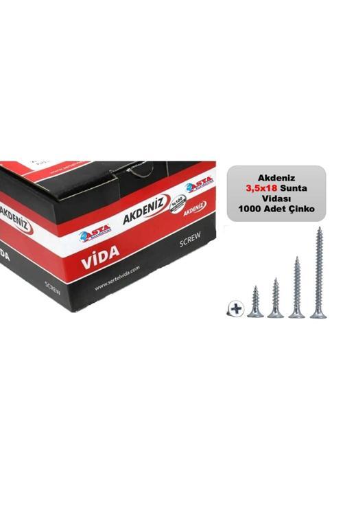 3,5x18 Sunta Vidası – Çinko Kaplama, 1000 Adet, Dayanıklı Ve Korozyon Dirençli