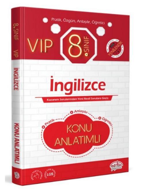 Editör Yayınları 8. Sınıf Vip İngilizce Konu Anlatımlı