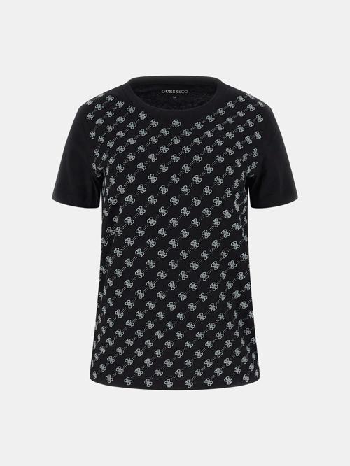 Allover Kadın Siyah Regular Fit T-Shirt W5BI21I3Z14-JBLK
