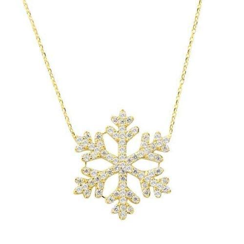 Kar Tanesi Kolye 2,60 Gram 14 Ayar Altın