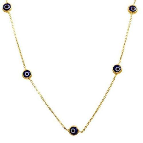 Nazar Boncuklu Kolye 2,23 Gram 14 Ayar Altın