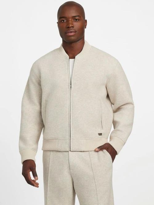 Bomb Erkek Krem Yün Karışımlı Scuba Sweatshirt M5BQ22K7640-LOH