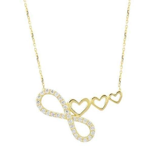 Sonsuzluk Kalp Kolye 2,28 Gram 14 Ayar Altın