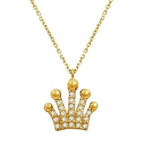 Kraliçe Tacı Kolye 2,37 Gram 14 Ayar Altın