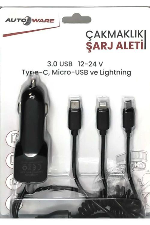 Çakmaklık Şarj Aleti 3.0 Usb 12-24V
