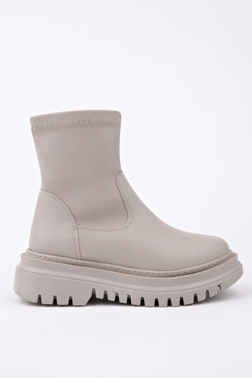 PİTA Kalın Taban Fermuarlı Kadın Bot