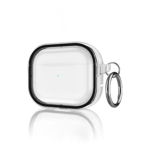 Airpods Pro 2 Shiny Şeffaf Kılıf - Siyah