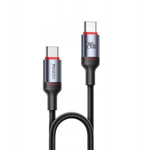 240W Type-C/Type-C Fast Şarj Kablo 2M-Siyah