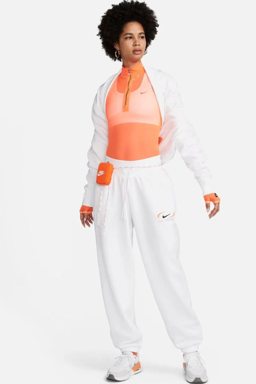 Sportswear Phoenix Fleece Oversize High Rise Pants Kadın Oversize Yüksek Belli Şardonlu Eşofman Altı Beyaz