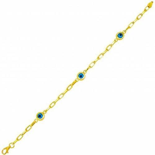 Boncuklu 14 Ayar Altın Bileklik