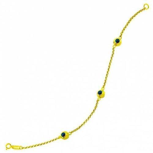 Üçlü Çift Taraflı 14 Ayar Altın Bileklik